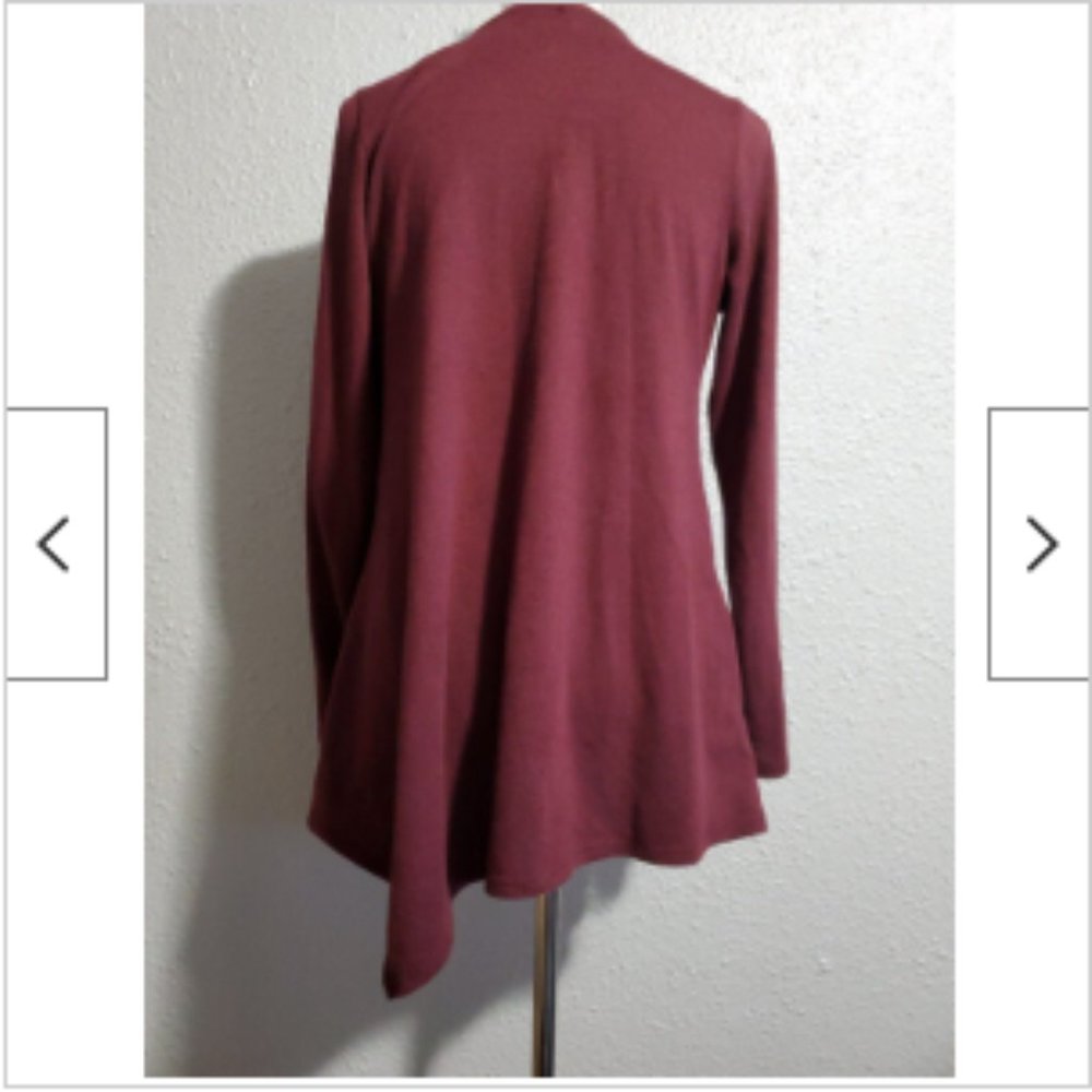 Logo Women's Cardigan Burgundy Size S - Picture 4 of 7